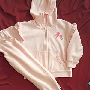 Carter's Light Pink Floral Hoodie Set